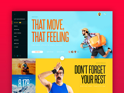 Travel Experience clean clear concept experience flat modern template travel ui ux web web design