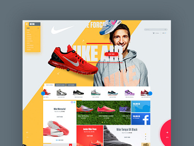 Nike clean clear concept nike redesign shoes shop store ui ux