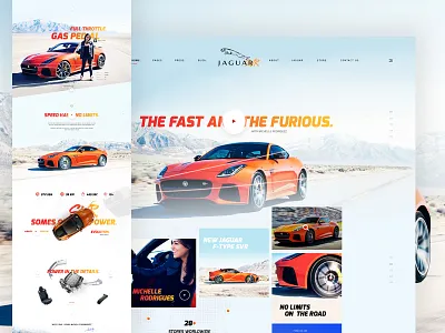 Jaguar SVR cars concept jaguar layout template uiweekly ux web webdesign website