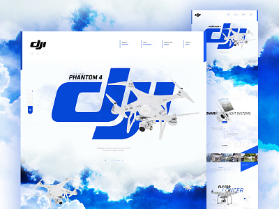 Dji Phantom 4 concept design dji drone layout phantom template ui uiweekly ux web webdesign