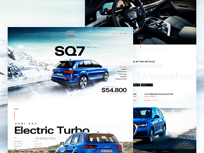 Audi SQ7 audi cars concept design interface layout template uiweekly webdesign