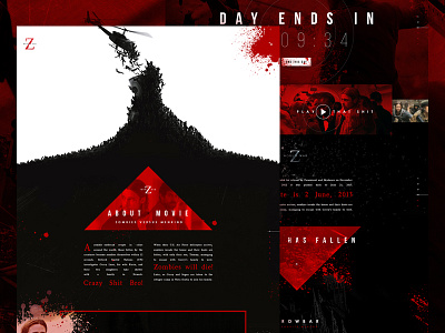World War Z (Mocktober Challenge) blood concept mocktober murder template ui uiweekly web design website world war z zombie