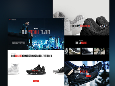 Weeknd x Puma black concept design interface puma shoes store ui ux web web design weeknd
