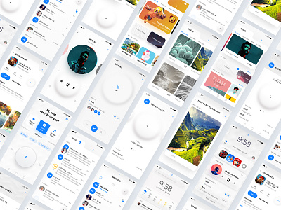 Mobile OS Concept Screens app clear ios iphone minimal mobile mobile app screens ui ui kit ux