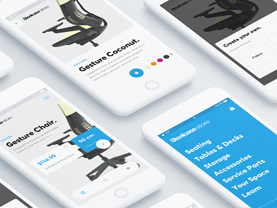 Steelcase Gesture App app chair gesture interface ios steelcase ui ux