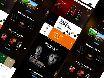 Nespresso Concept Page coffee homepage interface landing nespresso ui ux web web design website