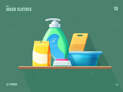 wash clothes adobe basin illustration laundry detergent soap washboard washhouse