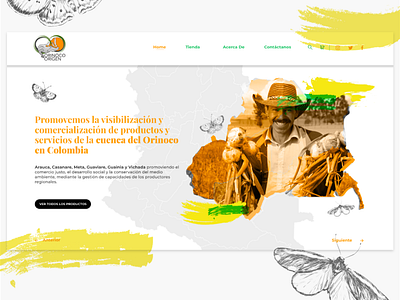 Orinoco Origen design illustration ui ux web website