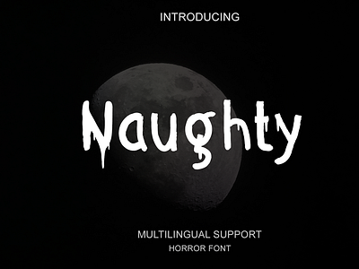 Naughty | Horror font animation branding custom font design design font flat font fruit logo graphic design illustration logo logo design logo mark motion graphics ui vector