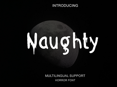 Naughty | Horror font animation branding custom font design design font flat font fruit logo graphic design illustration logo logo design logo mark motion graphics ui vector