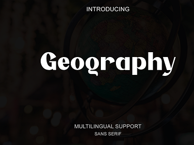 Geography | Beautiful font