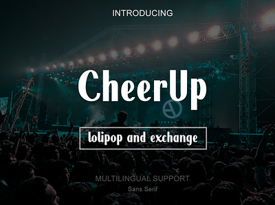 CheerUp Font - Music - Film 3d book branding design font graphic design illustration logo logo design m motion graphics music typeface ui vector