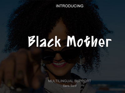 Black Mother - Music font banner branding design flat fontdesign fontlab fontself illustration logo logo design logo mark music poster vector