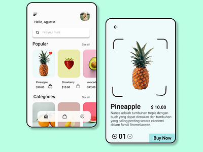 Fruits App app design ui uidesign uiux ux