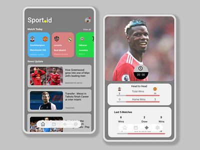 Sport.id app design ui uidesign uiux