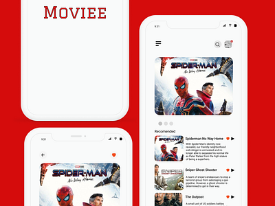 Moviee app design movie streaming ui uidesign uiux