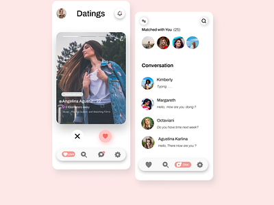 App datings chat app branding design ui uidesign uiux ux