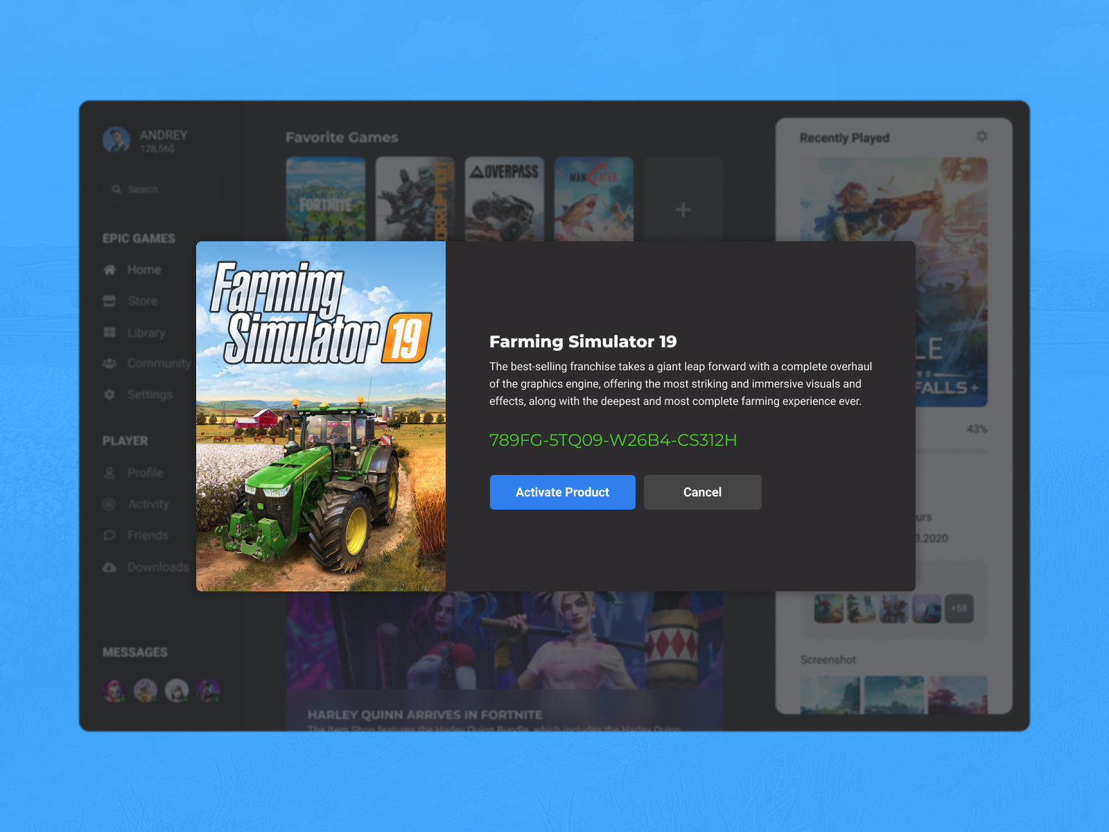 Concept Epic Games  Activation Games #16 by Andrey Artamonov on Dribbble