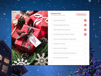 Christmas List app application christmas fun holidays list mac macos minimalism new year productivity share tasks team