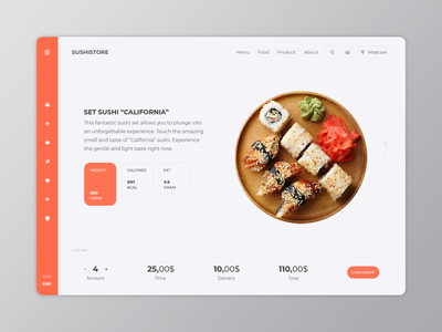 Sushi Store by Andrey Artamonov on Dribbble