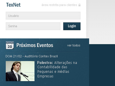 Contex Brasil login events ui texture