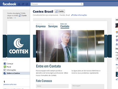 Contex Brasil on Facebook facebook fan pages ui
