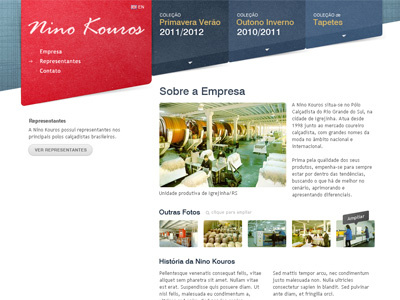 Layout Nino Kouros interface ui web