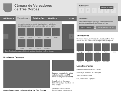 Wireframe Camara Vereadores