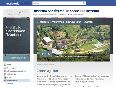 Facebook Instituto Santíssima Trindade facebook nonprofit ui web