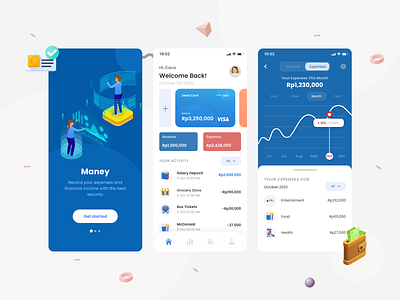 Maney - Financial Management App app clean design financial app mobile money money app ui ux