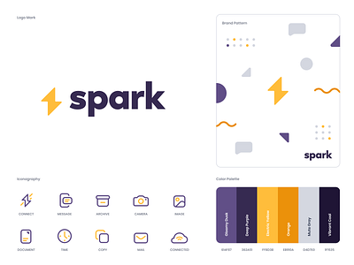 Spark Branding app app concept app design app icon art best shot clean design flat flat illustration icon iconography illustration layout minimal minimalistic type typogaphy web website