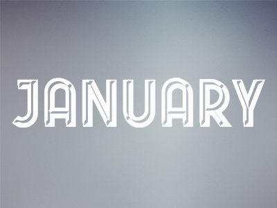 January type typography