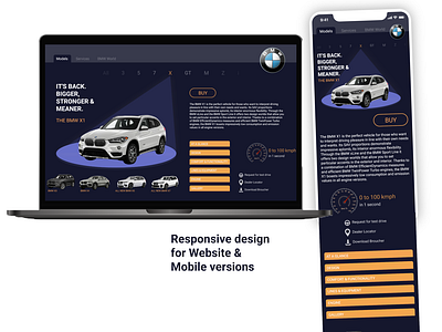 BMW X series website redesign