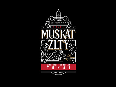 Wine cassovia - Label Muškát žltý animation branding graphic design logo