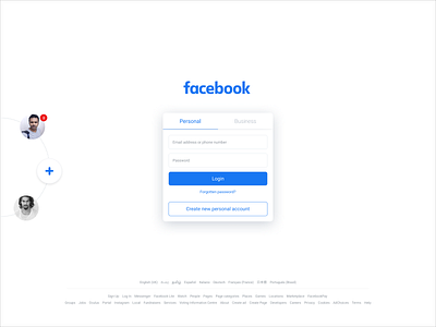 Facebook Login Concept concept design facebook facebook login figma login minimal ui ui designer ux