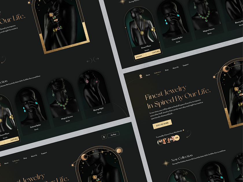 Jewelry Landing Page Design💎 by Kimghazl Design for Pela Design on Dribbble
