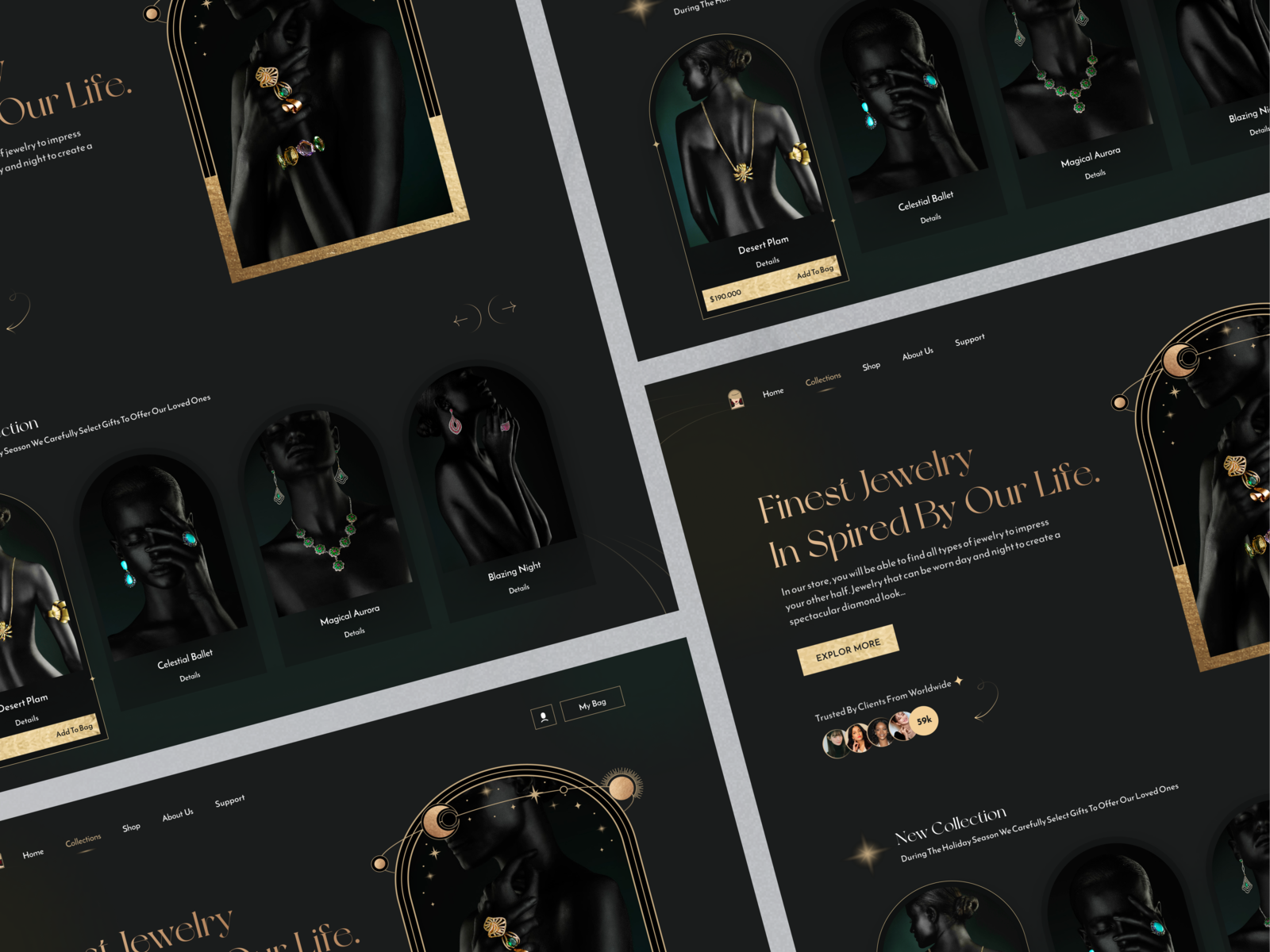 Jewelry Landing Page Design💎 by Kimghazl Design for Pela Design on Dribbble