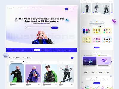 3D Download Landing page 3d c4d character creative download homepage illustration landing landing page minimal product product design trend ui userinterface ux web web design website