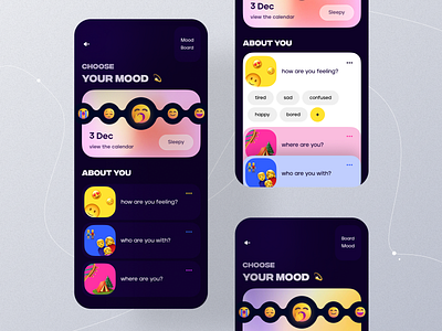 Mental Health app app design graphic design health health app mental mental health mesh gradient minimal mobile mod modern mood self care ui ux