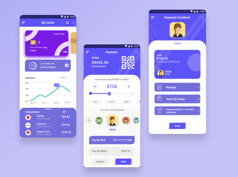 Send Money App | UI Design Concept by Ashish Mourya on Dribbble
