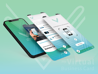 Virtual Business Card App Design for Android & iOS android app design app ui application branding business card design ios mobile ui ux virtual