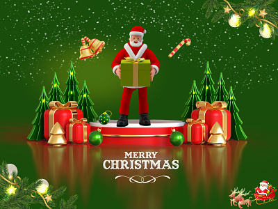 Merry Christmas 🎄 banner christmas design newyear santa snowflake