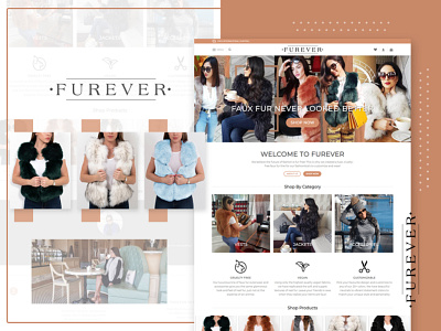 furever faux fur - Banner design banner branding design illustration ui ux web web design webdesign website website design