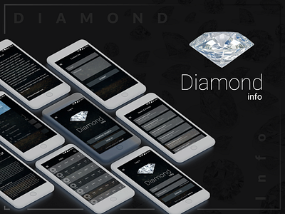 Diamond Info app app design app ui application banner banner design design designs mobile ui ux vector