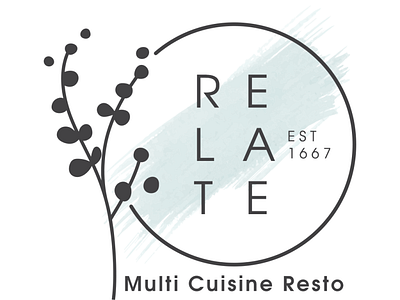 Logo - RELATE Multi Cuisine Resto cuisine design logo logodesign restaurant resto ui ux