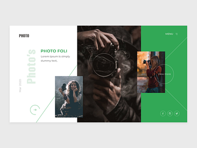 Photography Banner banner banner design branding demo design photographer photography photos ui ux