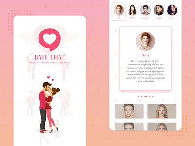 Date Chat App Banner android app app design app ui application banner banner design chat app dating datingapp illustration ios mobile ui ux