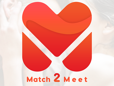 Logo- Match2Meet application branding dating dating app dating logo logo logodesign