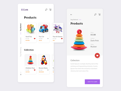 ECom App Banner Design app app design design designs ecommerce mockup toys ui ux