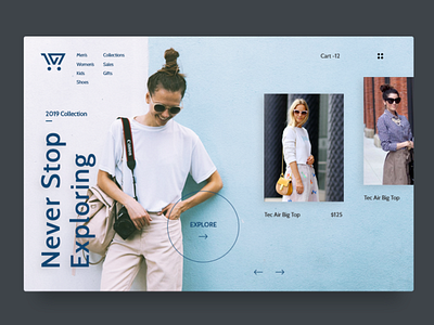 ECommerce Website Banner 2019 bags banner clothes colors design ecommerce mockup shopping